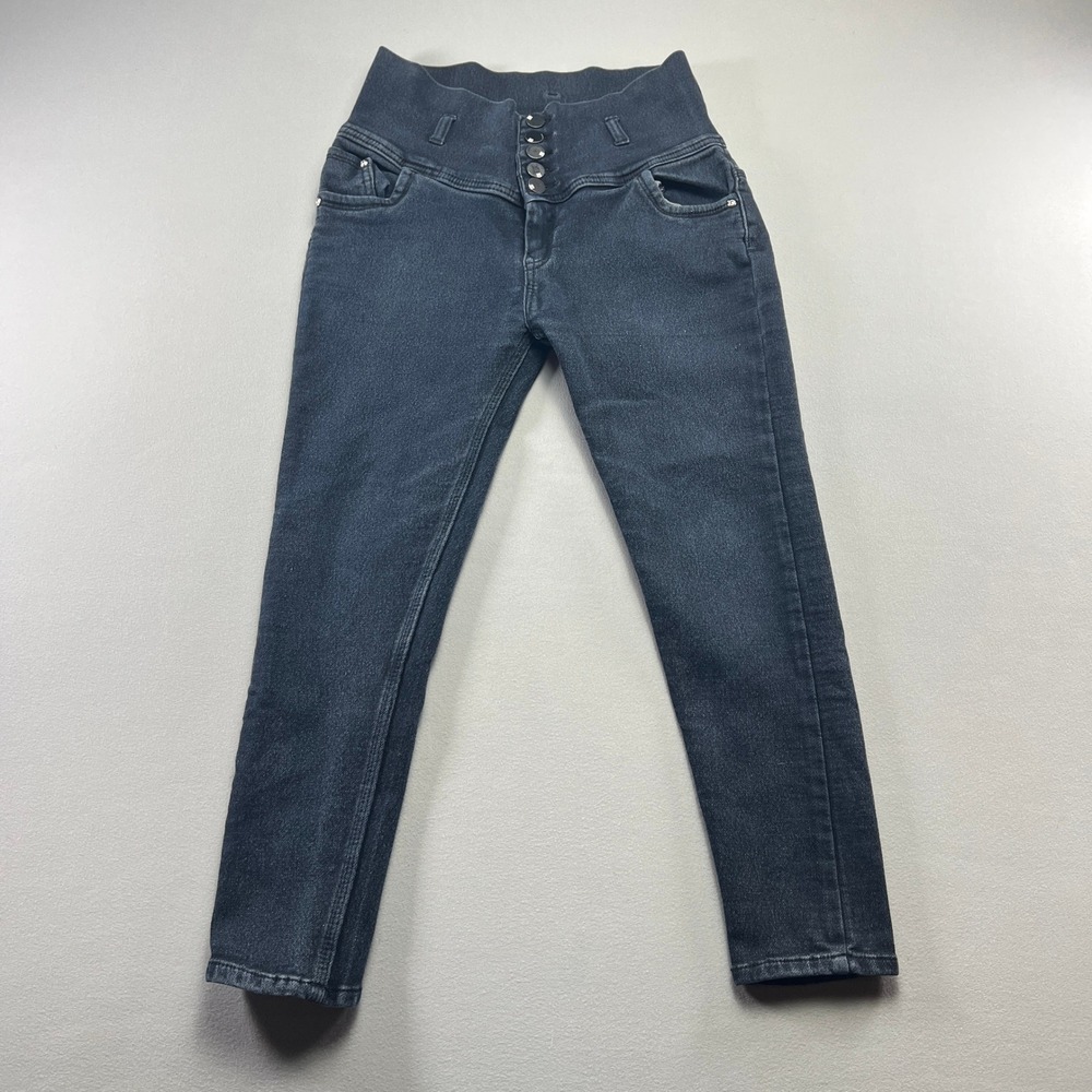Ever-9 Skinny Jeans Womens 34 Blue Denim Dark Wash High Waisted Tummy Control